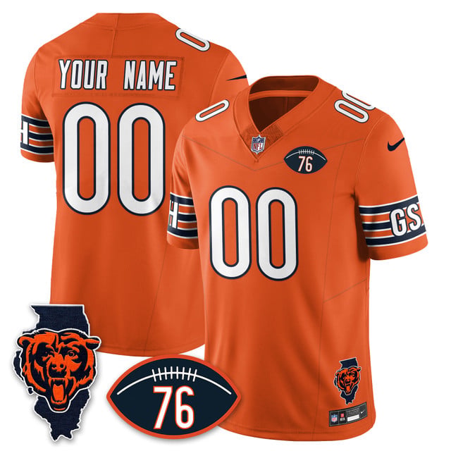 Chicago Bears Honor Steve McMichael Custom Jersey ORANGE