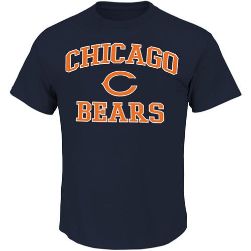 Chicago Bears Majestic Big and Tall Heart & Soul III T-Shirt Navy Blue