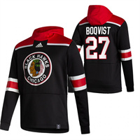 Chicago Blackhawks #27 Adam Boqvist Adidas Reverse Retro Pullover Hoodie Black