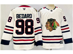 Chicago Blackhawks #98 Connor Bedard 2024 White Jersey