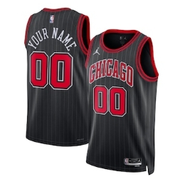 Chicago Bulls Jordan Brand Unisex 2022-23 Swingman Custom Jersey - Statement Edition - Black