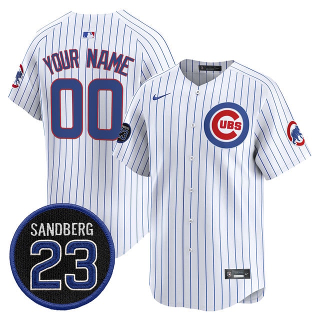 Chicago Cubs 'Ryne Sandberg Tribute' Vapor Premier Limited Custom Jersey V2 white