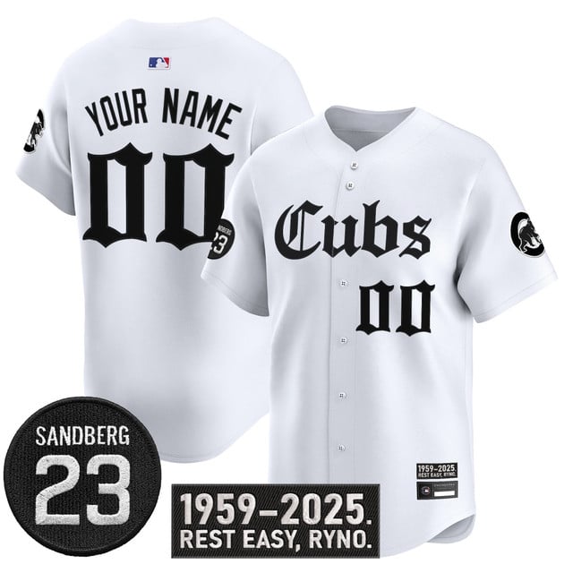 Chicago Cubs 'Ryne Sandberg Tribute' Vapor Premier Limited Custom Jersey white