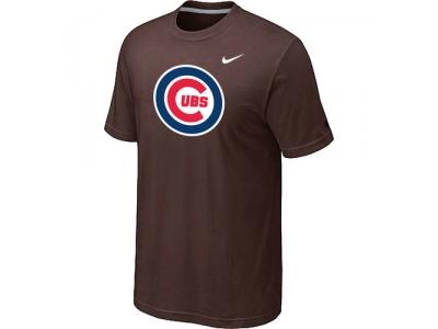 Chicago Cubs NEW Heathered Brown Club Logo T-Shirt