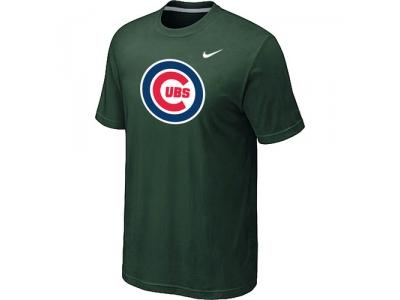 Chicago Cubs NEW Heathered D.Green Club Logo T-Shirt