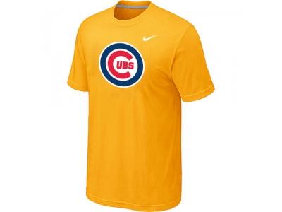 Chicago Cubs NEW Heathered Yellow Club Logo T-Shirt