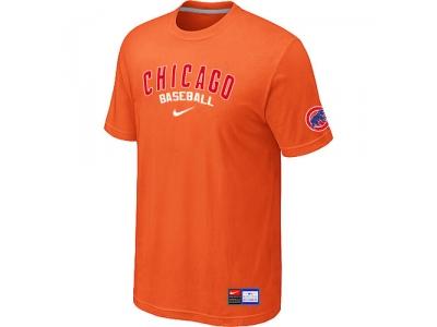 Chicago Cubs Orange NEW Short Sleeve Practice T-Shirt