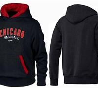 Chicago Cubs Pullover Hoodie Black & Red