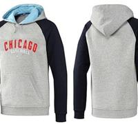 Chicago Cubs Pullover Hoodie Grey & Blue