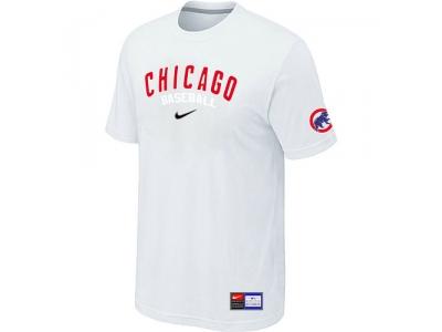Chicago Cubs White NEW Short Sleeve Practice T-Shirt