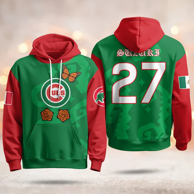 Chicago Cubs Xicago Mexican Heritage Hoodie #27 SUZUKI SEIYA.webp