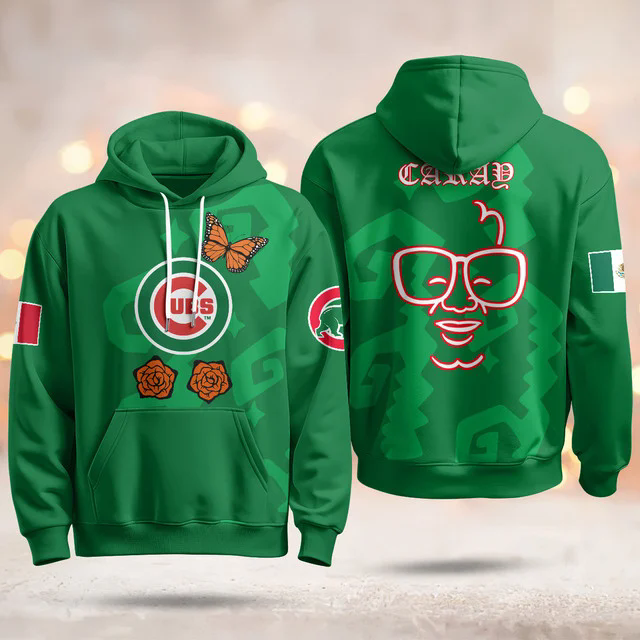 Chicago Cubs Xicago Mexican Heritage Hoodie GREEN HARRY CARAY.webp