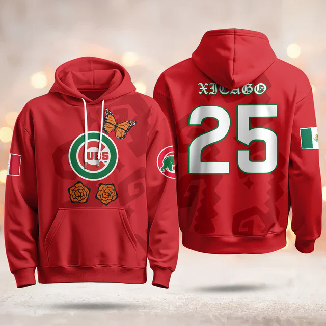 Chicago Cubs Xicago Mexican Heritage Hoodie RED #25 XICAGO.webp