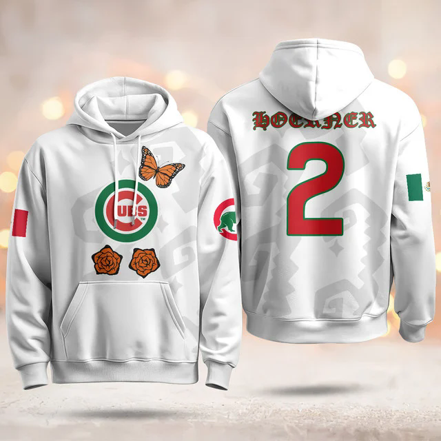 Chicago Cubs Xicago Mexican Heritage Hoodie WHITE #2 NICO HOERNER.webp