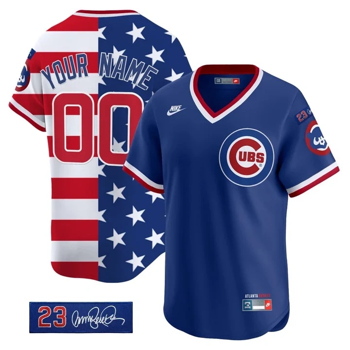 Chicago Cubs x American Flag Custom Jersey