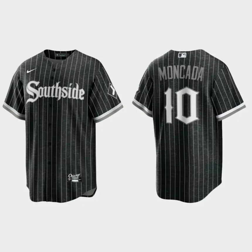 Chicago White Sox #10 Yoan Moncada 2021 City Connect Replica Jersey – Black