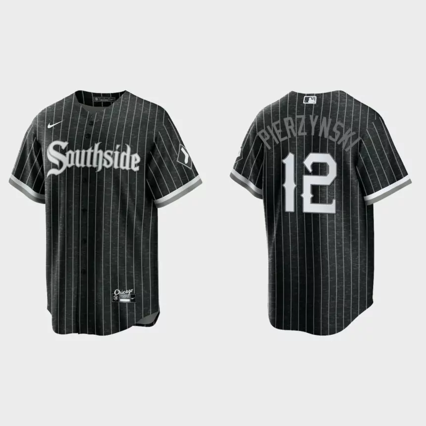 Chicago White Sox #12 A.J. Pierzynski 2021 City Connect Replica Jersey – Black