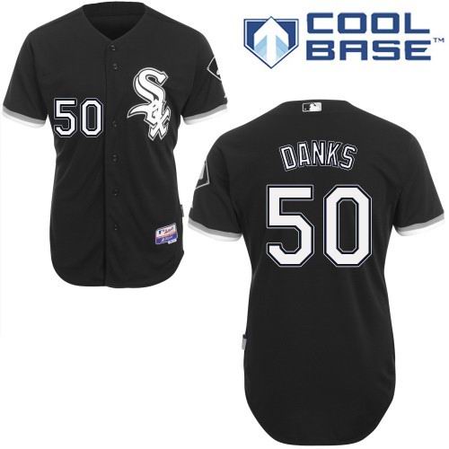 Chicago White Sox 50 John Danks Black Cool Base Jerseys