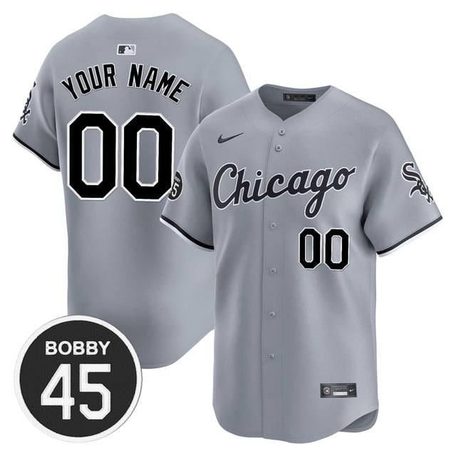 Chicago White Sox Bobby Jenks Vapor Premier Limited Custom Jersey GRAY ROAD