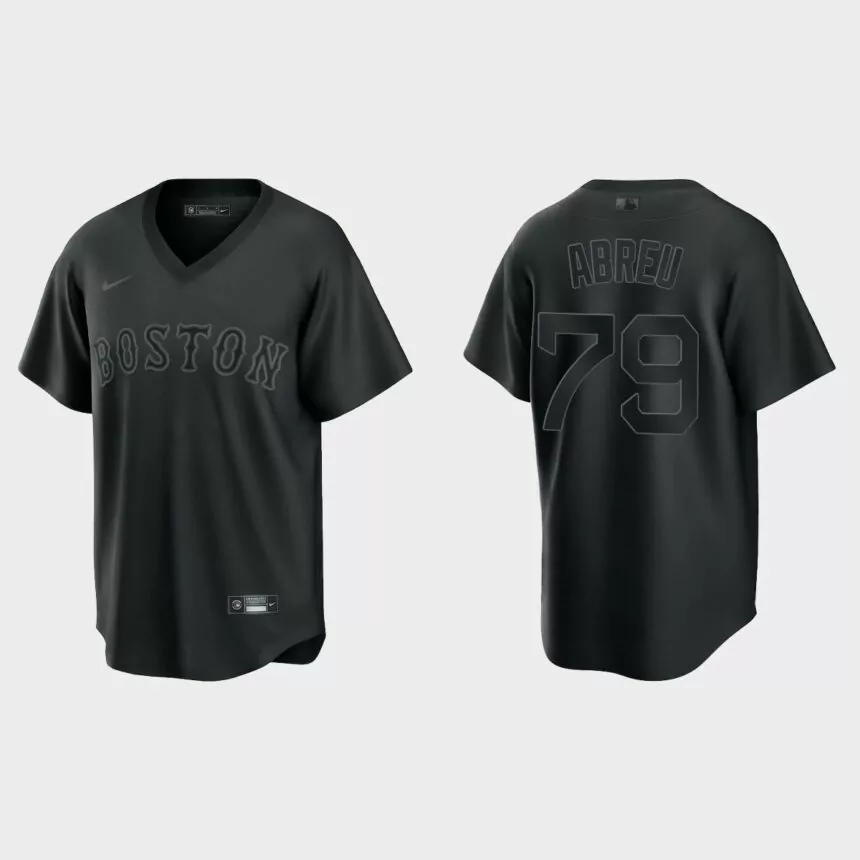 Chicago White Sox Jose Abreu Pitch Black Fashion Replica Jersey – Black