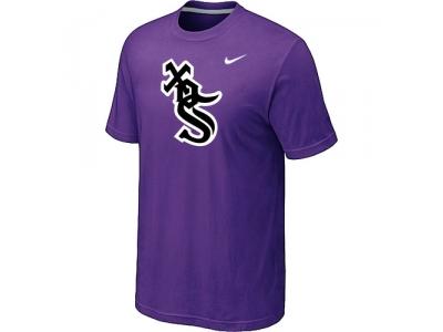 Chicago White Sox NEW Heathered Purple Club Logo T-Shirt