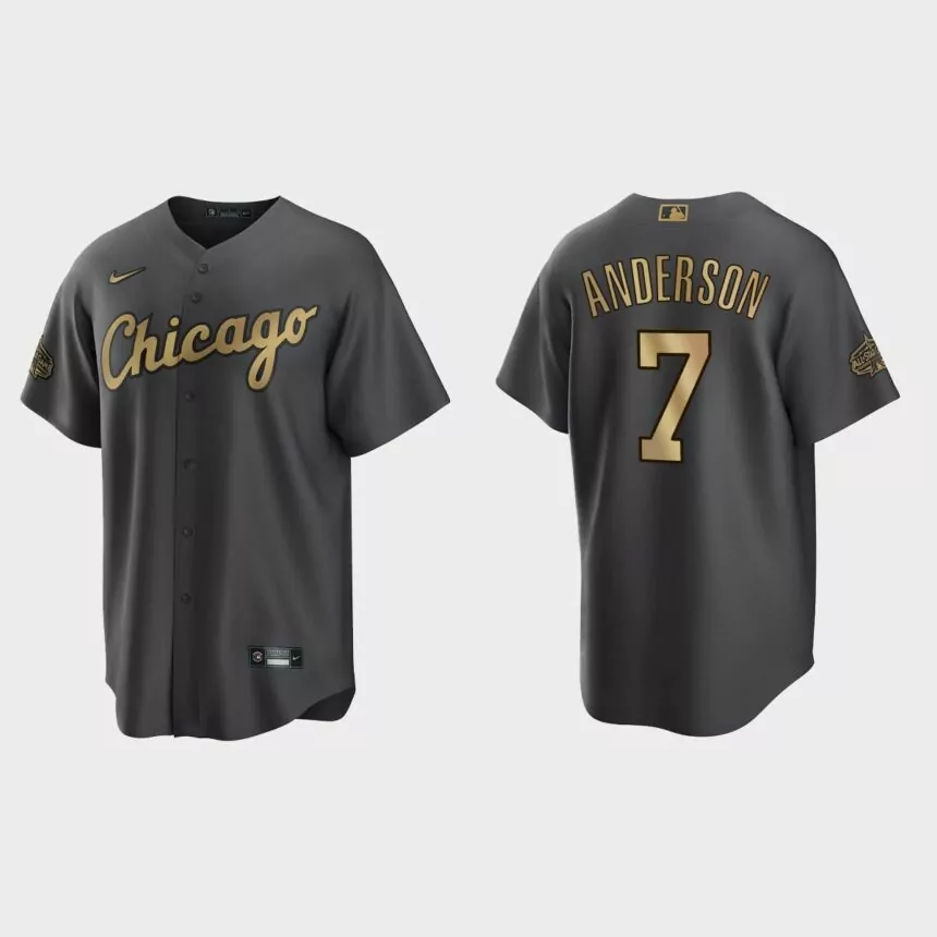 Chicago White Sox Tim Anderson 2022 MLB All-Star Game Replica Jersey – Charcoal