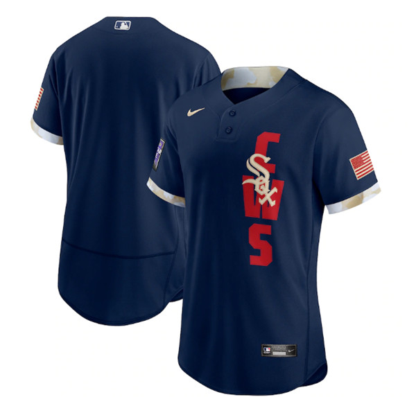 Chicago White sox Blank 2021 Navy All-Star Flex Base Stitched MLB Jersey