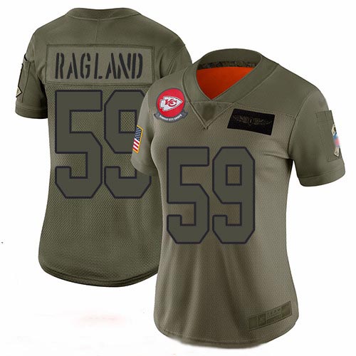 Chiefs #59 Reggie Ragland Camo Women's Stitched Football Limited 2019 Salute to Service Jersey