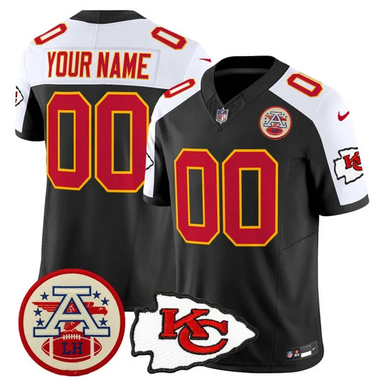 Chiefs 2026 Lamar Hunt Patch Vapor Limited Custom Jersey BLACK ALTERNATE