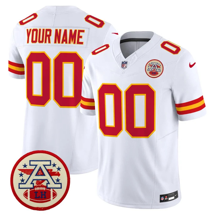 Chiefs 2026 Lamar Hunt Patch Vapor Limited Custom Jersey WHITE