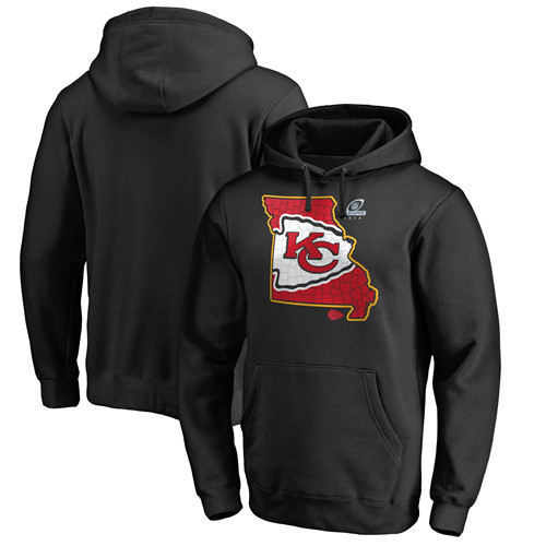 Chiefs Black 2018 NFL Playoffs Men's Pullover Hoodie
