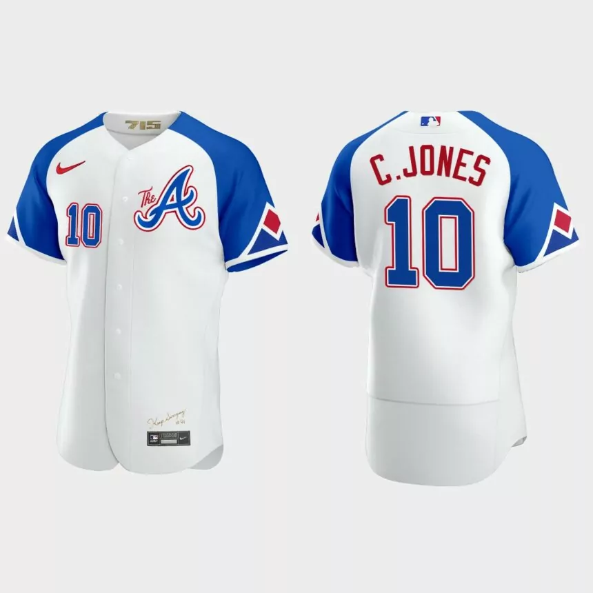 Chipper Jones Atlanta Braves City Connect Authentic Jersey – White
