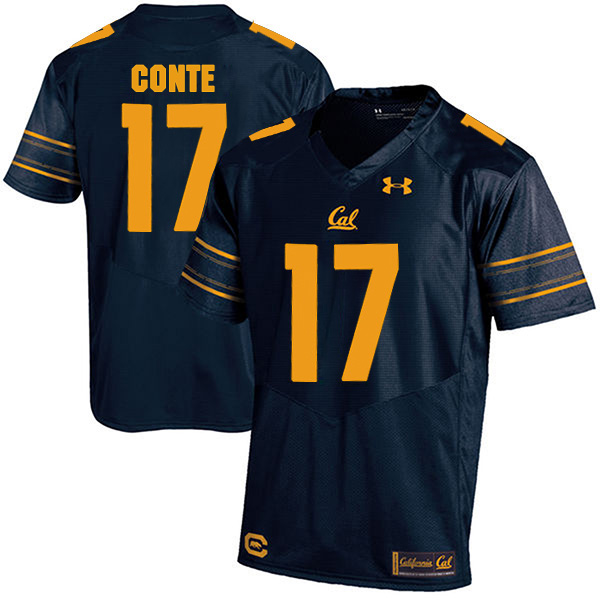 Chris Conte California Golden Bears Men's Jersey - #17 NCAA Navy Blue Stitched Authentic