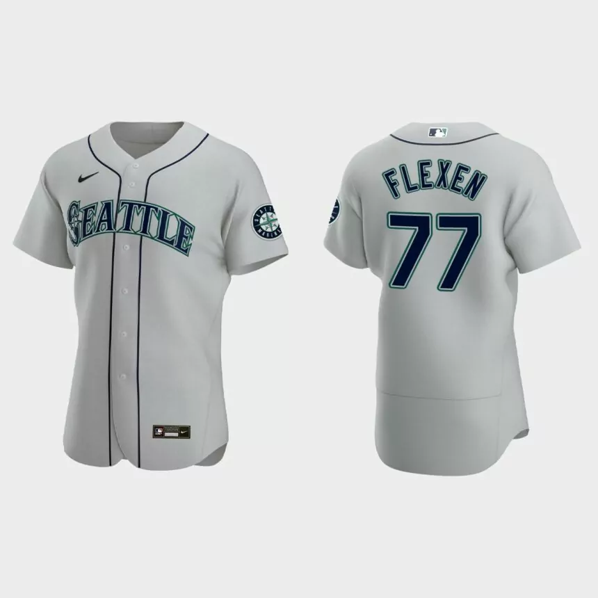 Chris Flexen Seattle Mariners Authentic Jersey – Gray