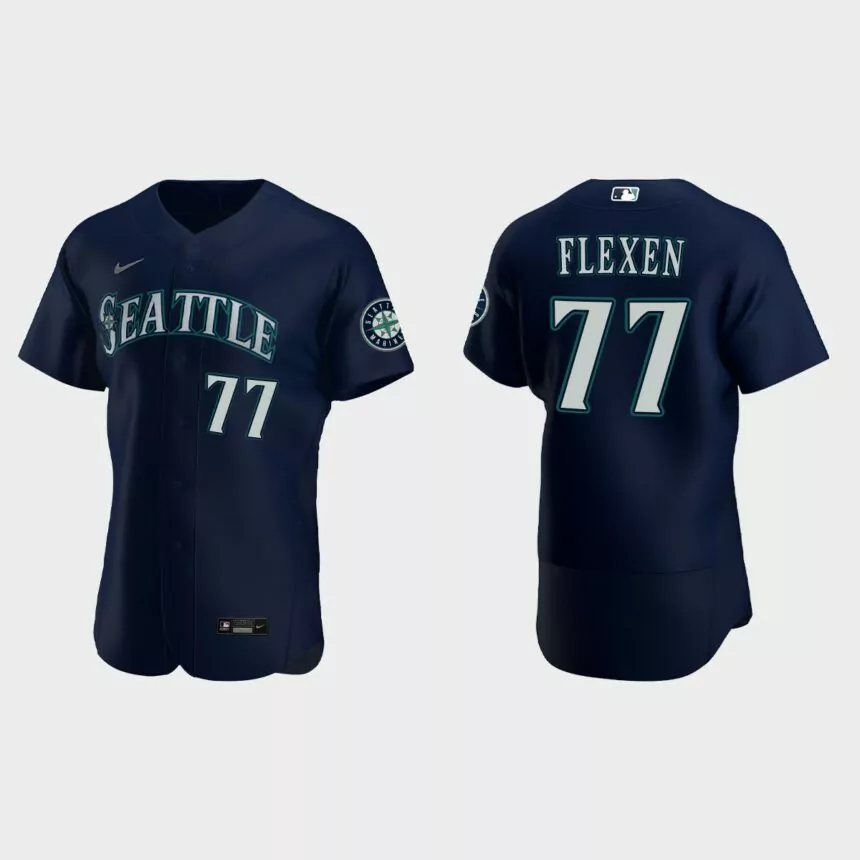 Chris Flexen Seattle Mariners Authentic Jersey – Navy