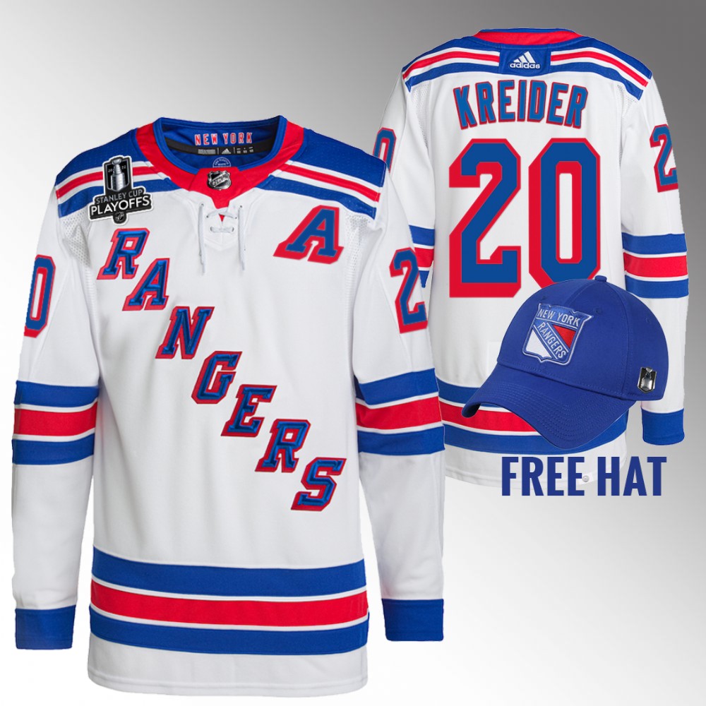 Chris Kreider New York Rangers White 2022 Metropolitan Division Champions Primegreen Jersey