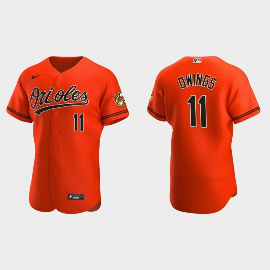 Chris Owings Baltimore Orioles Authentic Alternate Jersey – Orange