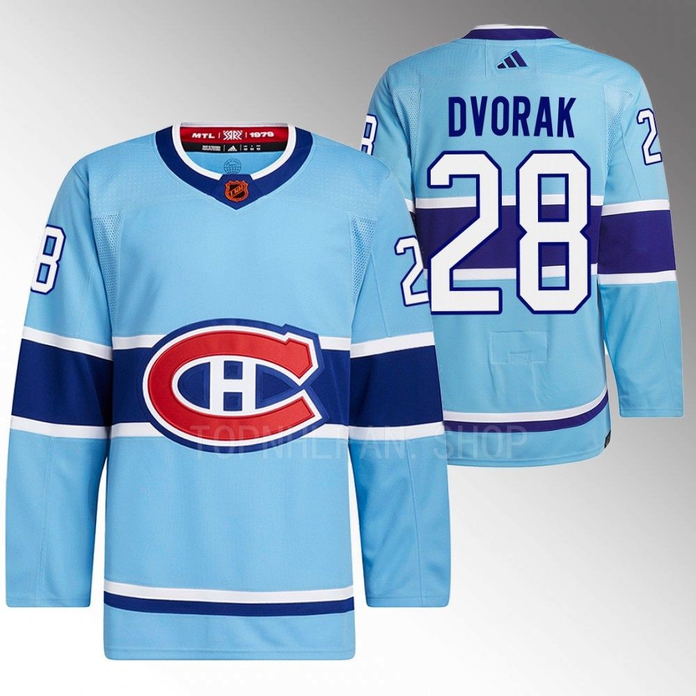 Christian Dvorak 2022 Montreal Canadiens Blue Reverse Retro 2.0 Authentic Primegreen Jersey