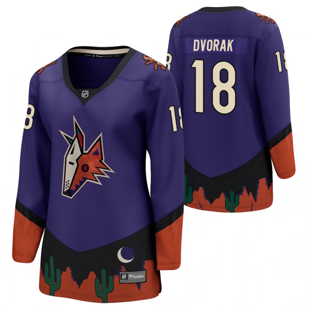 Christian Dvorak Arizona Coyotes 2021 Special Edition Purple Women Jersey
