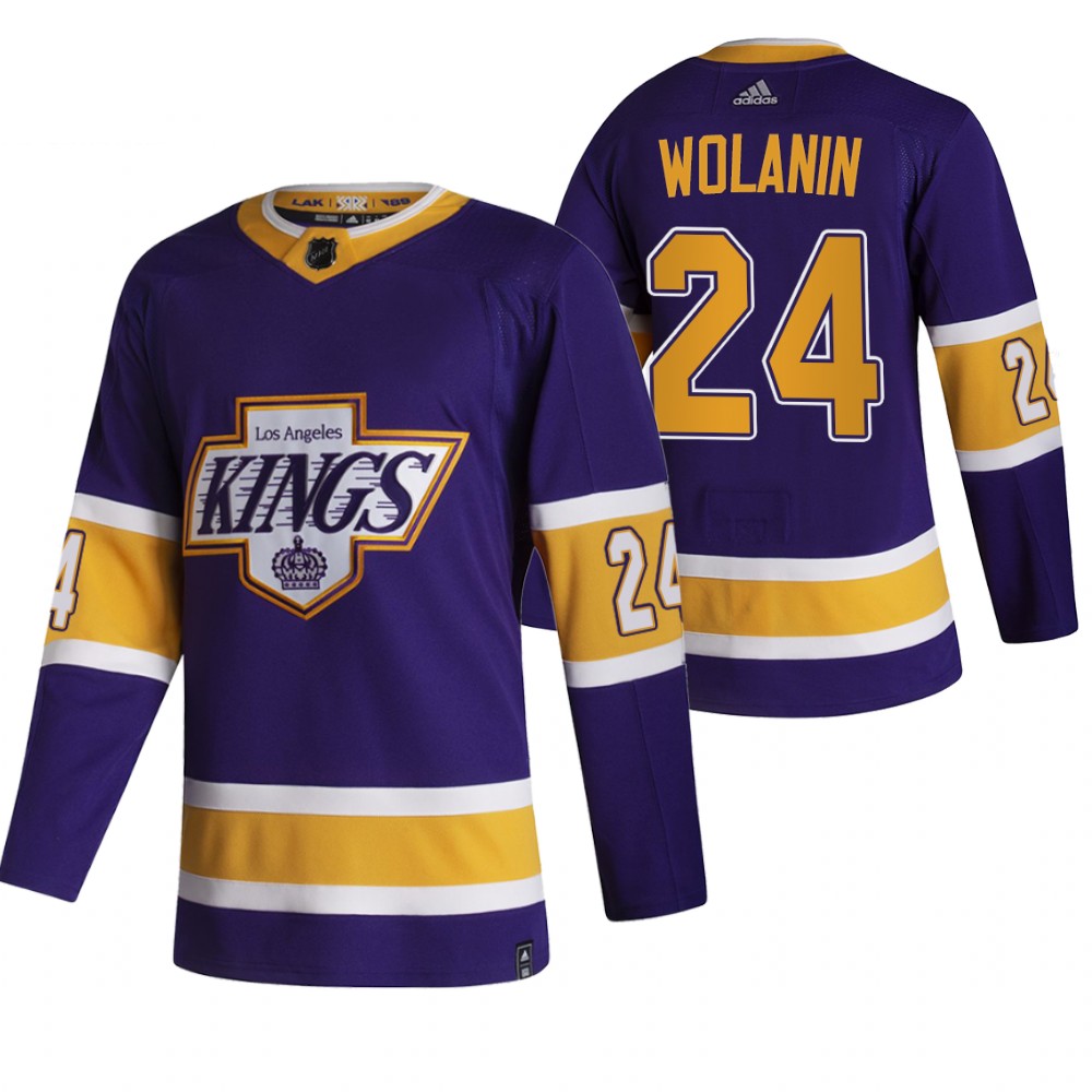 Christian Wolanin Los Angeles Kings 2021 Reverse Retro Purple Men Jersey Special Edition