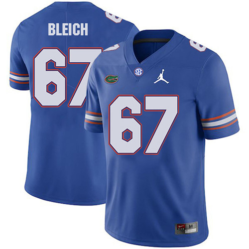 Christopher Bleich Florida Gators Men's Jersey - #67 NCAA Blue Stitched Jordan Authentic1