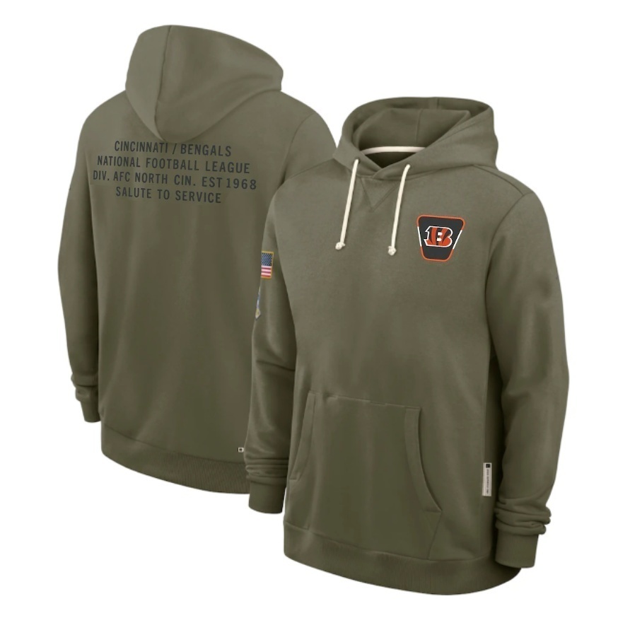 Cincinnati  Bengals 2025 Salute to  Service   Limited  Football Stitched hoodie Jersey