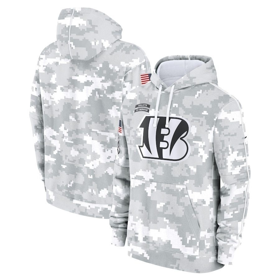 Cincinnati  Bengals 2025 Salute to Service  Limited Football Stitched hoodie Jersey