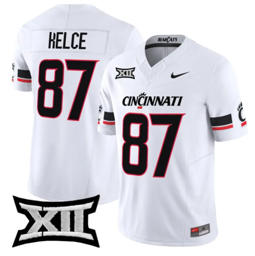 Cincinnati Bearcats #87 Travis Kelce 2025 PURE White Vapor F.U.S.E.Limited Football Jersey 