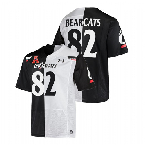 Cincinnati Bearcats Black White 2021-22 Split Edition College Football Jersey