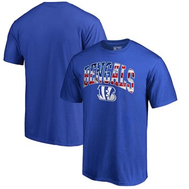 Cincinnati Bengals NFL Pro Line By Fanatics Branded Banner Wave Big & Tall T-Shirt Royal
