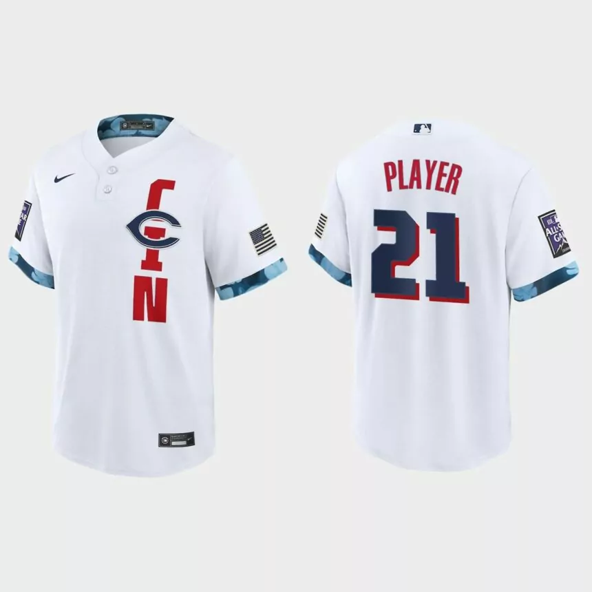Cincinnati Reds Custom 2021 MLB All-Star Game Replica Jersey – White