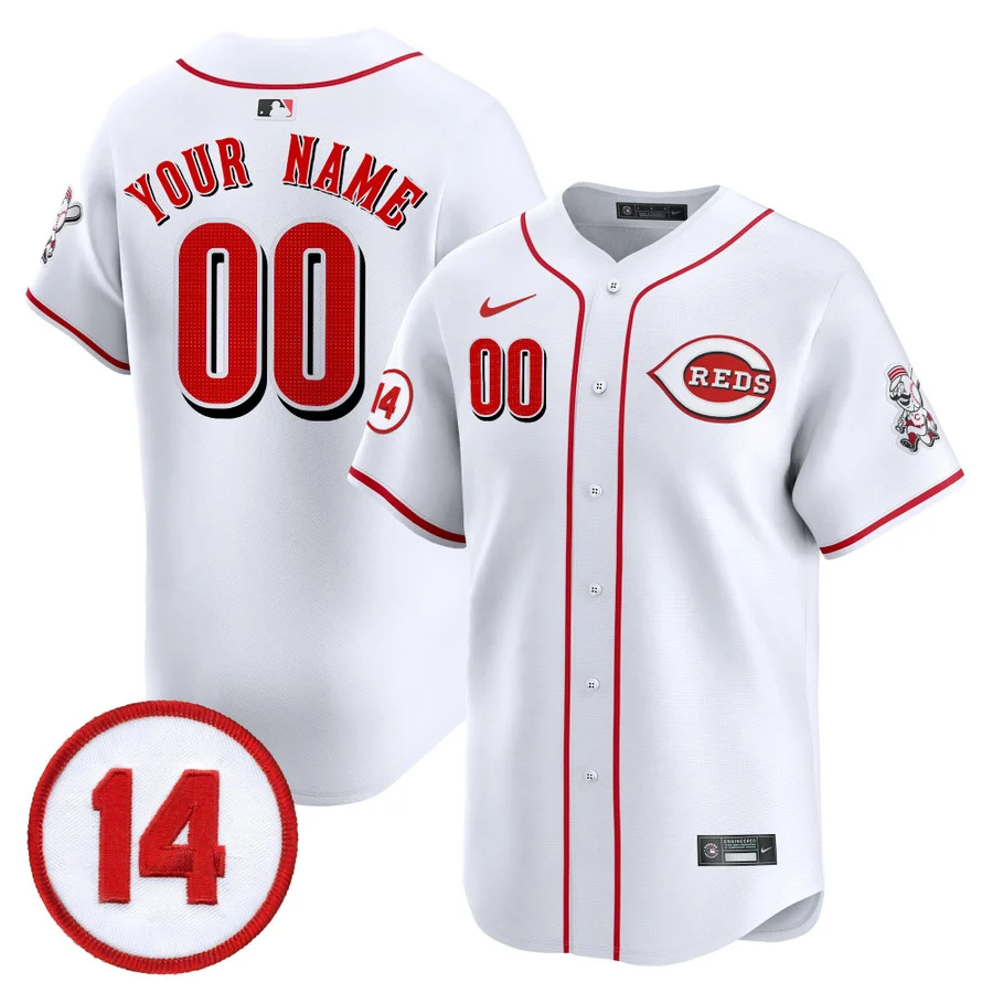 Cincinnati Reds Pete Rose Patch Vapor Premier Limited Custom Jersey WHITE
