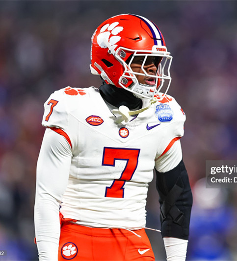 Clemson Tigers #7 Khalil Barnes White College Football Game Jersey 