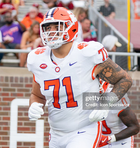 Clemson Tigers #71 Tristan Leigh White College Football Game Jersey 